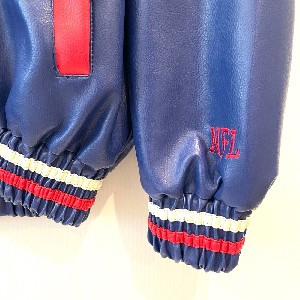 New York Giants Leather Bomber Jacket Size Small - Picture 8 of 13